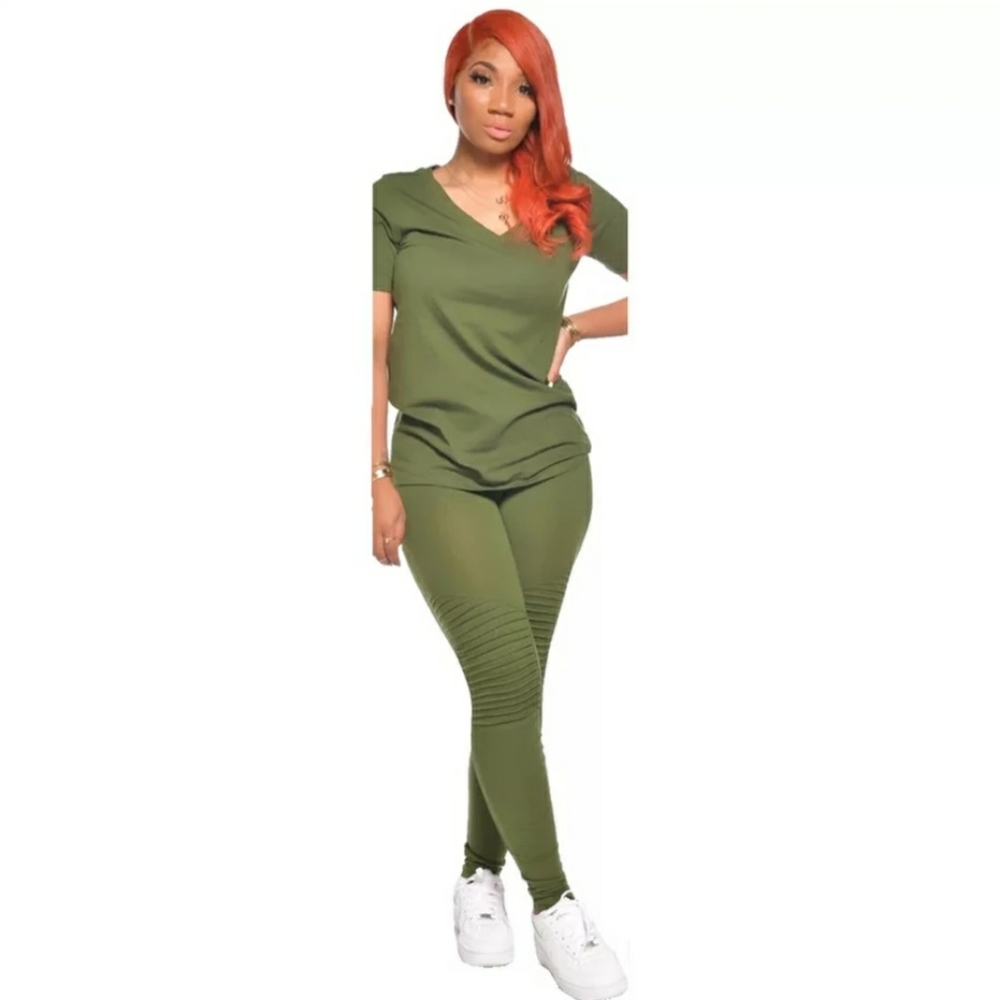 Top and pants two piece set